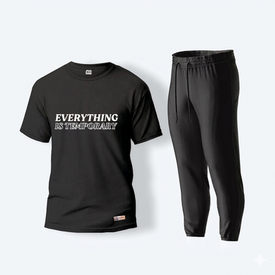 Black Everything Is Temporary Track Suit