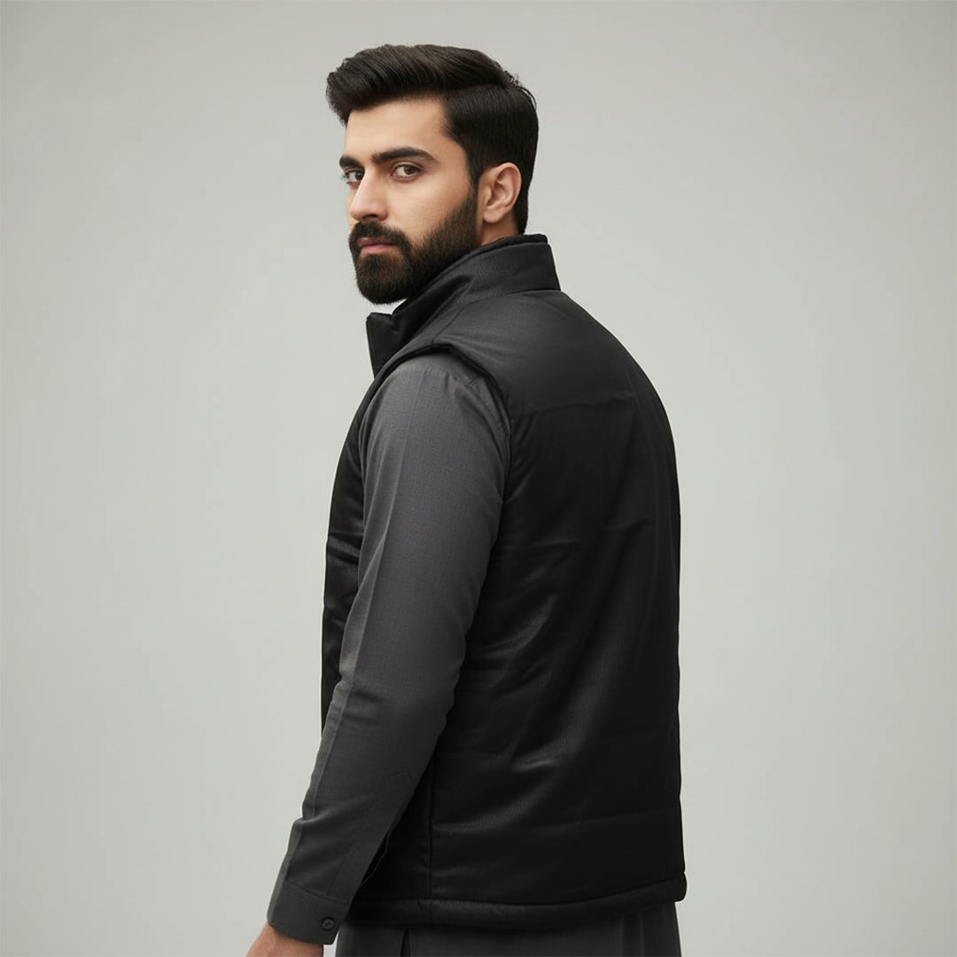 Black | Gilet Jacket