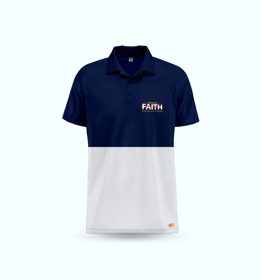 Guided By Faith Leading with Purpose Raglan Polo Shirt