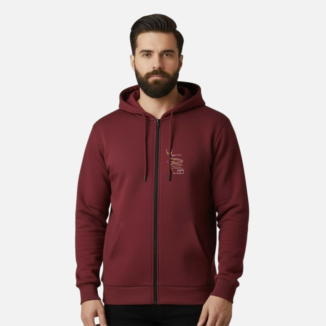 Your Time, Social Media, Procrastination, Fear And Your Goals | Zipper Hoodie