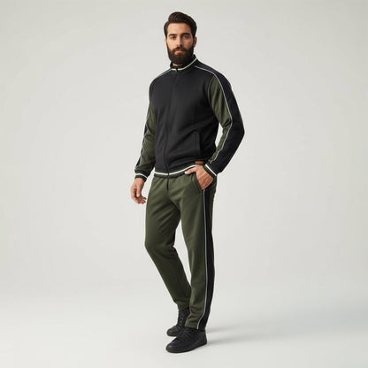 Black and Olive Green | Tracksuit