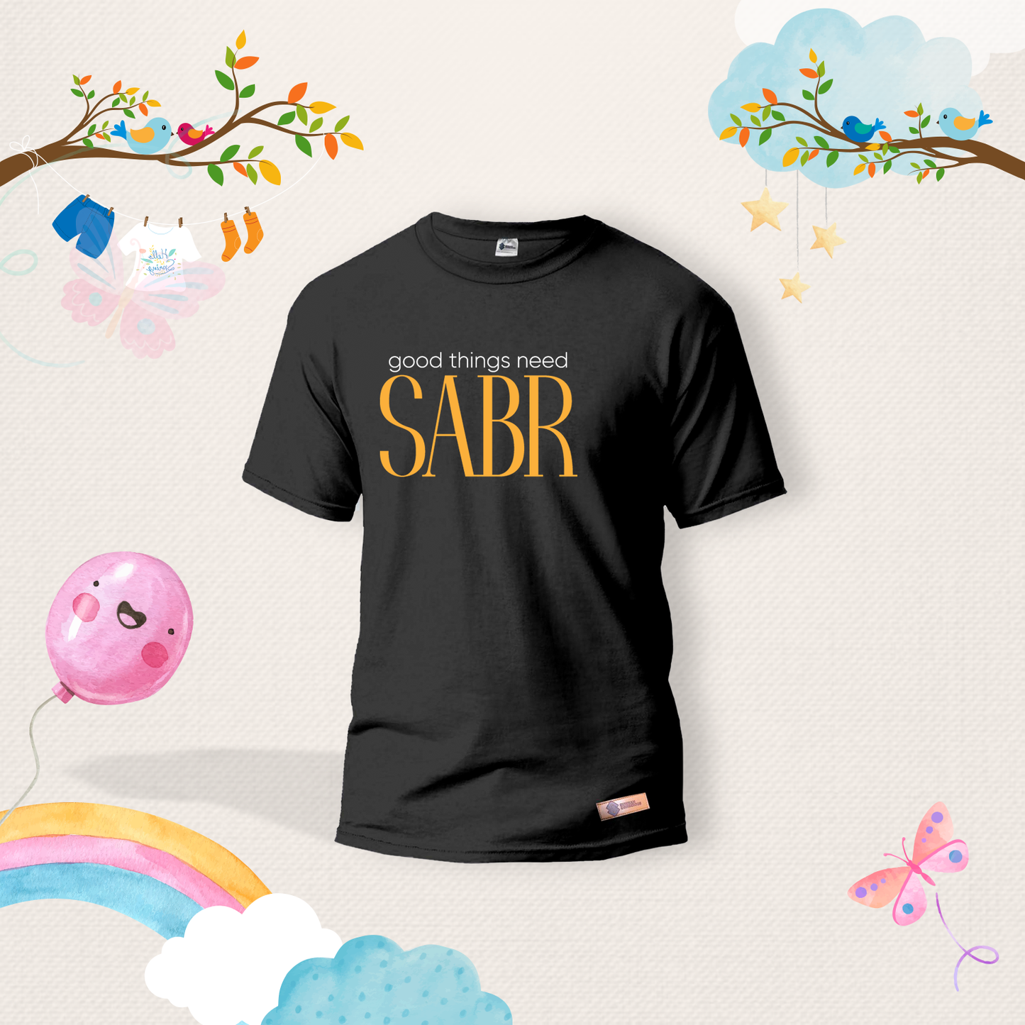 Good Things need Sabr Kids Shirts