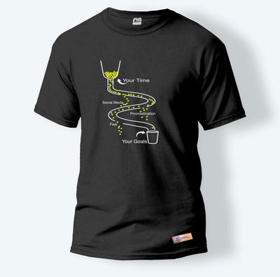Your Time, Social Media, Procrastination, Fear and Your Goals | Round Neck T-Shirt for Men
