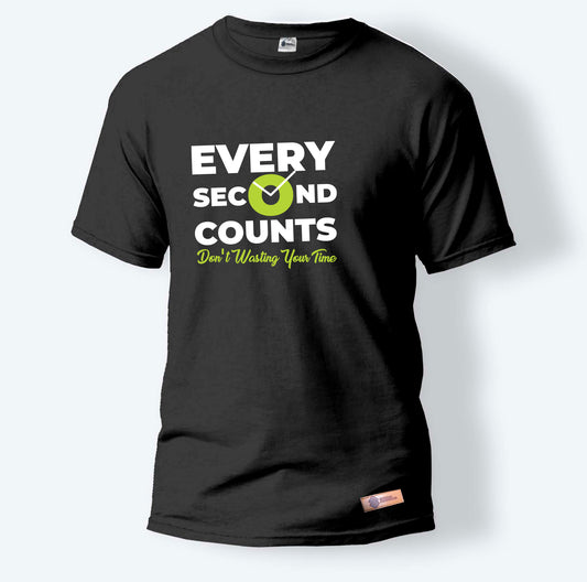 Every Second Counts | Round Neck T-Shirt for Men