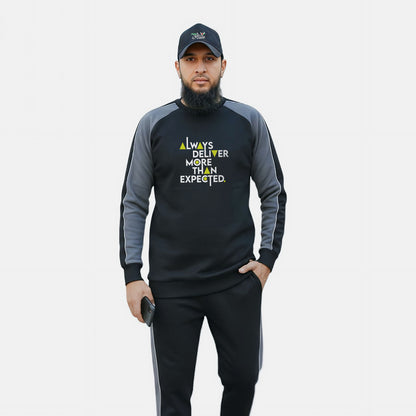 Black Grey Terry | Tracksuit
