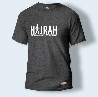 Hijrah From Darkness To The Light | Round Neck T-Shirt for Men