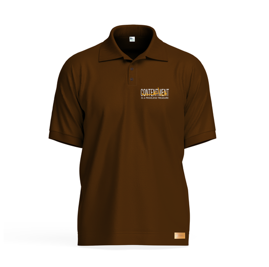 Contentment is a priceless treasure Polo Shirt