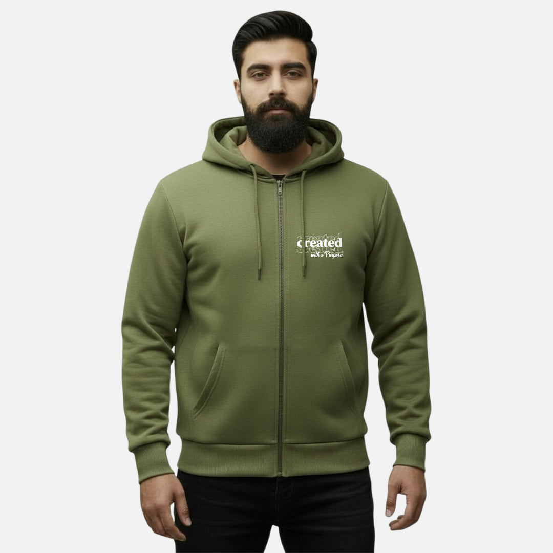 Created With A Purpose | Zipper Hoodie