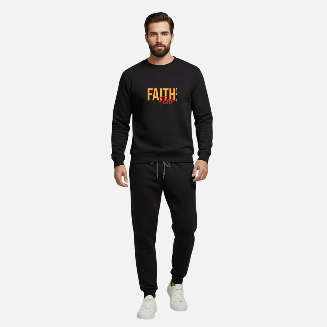 Black Tracksuit | Sweatshirt and Trouser