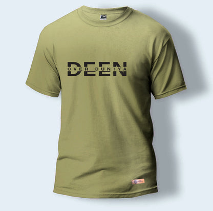 Deen Over Duniya | Round Neck T-Shirt for Men