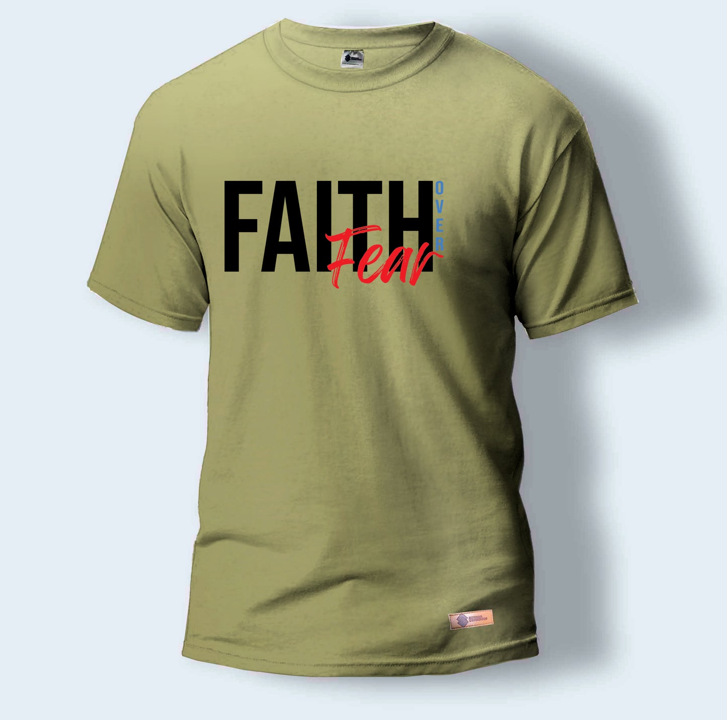 Faith Over Fear | Round Neck T-Shirt for Men