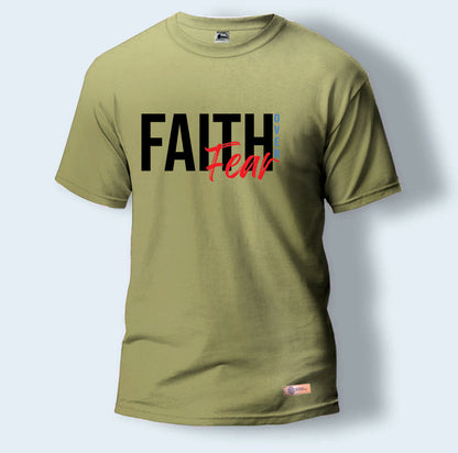 Faith Over Fear | Round Neck T-Shirt for Men