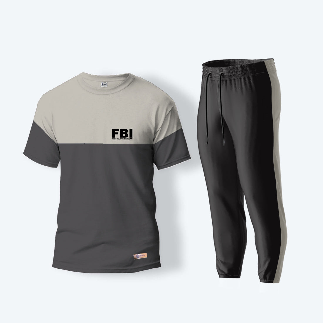 Black and Beige Track Suit