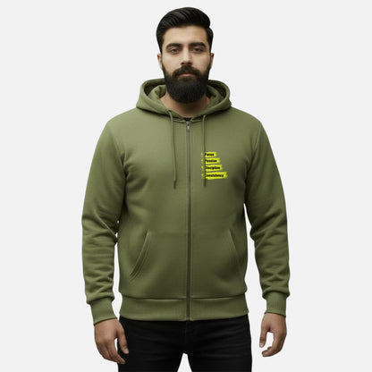 Focus, Passion, Discipline And Consistency | Zipper Hoodie