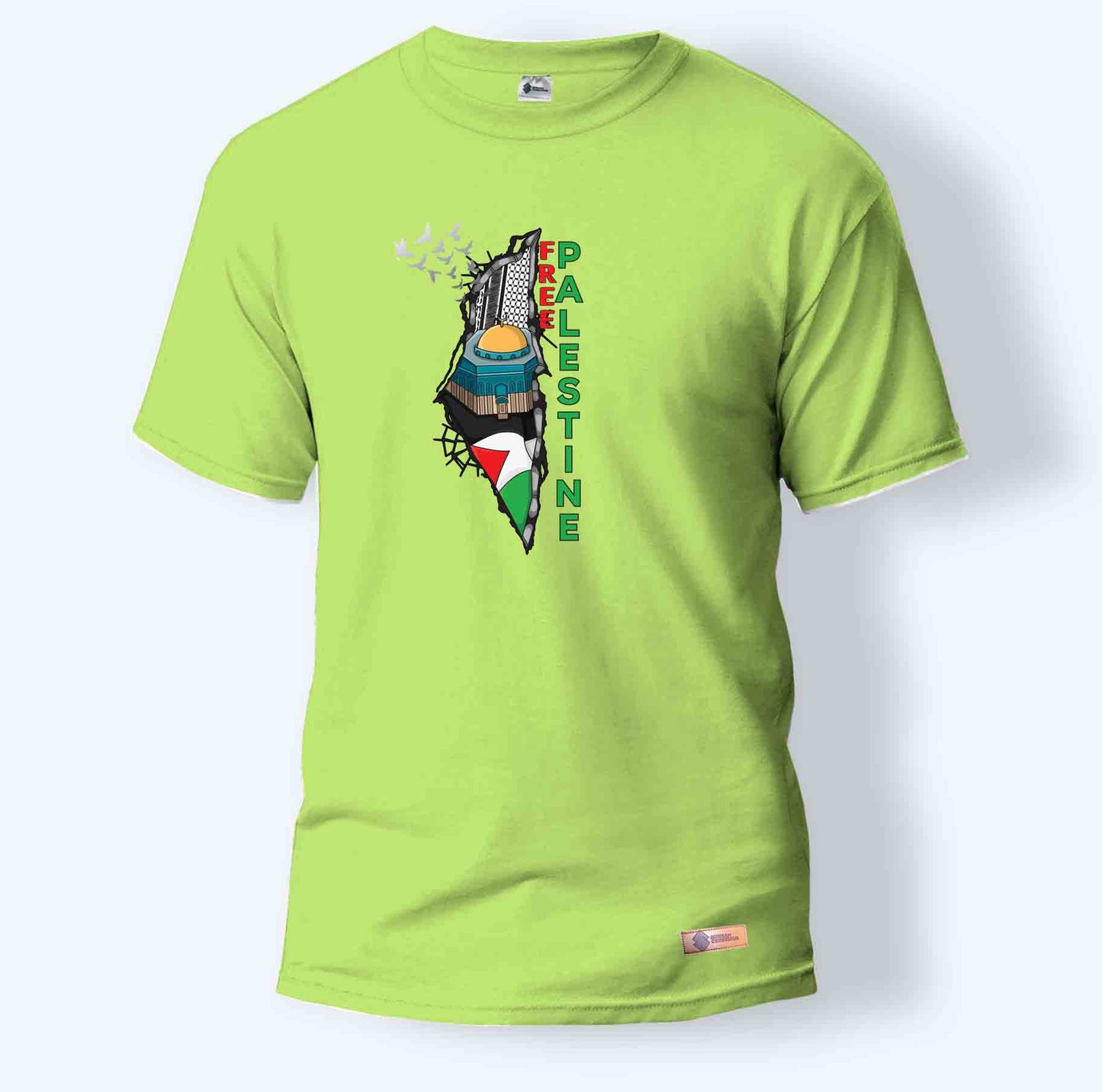 Free Palestine | Round Neck T-Shirt for Men