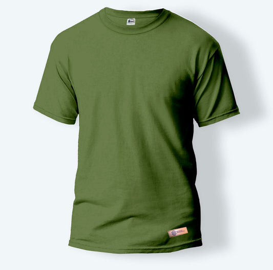 Green Plain Round Neck