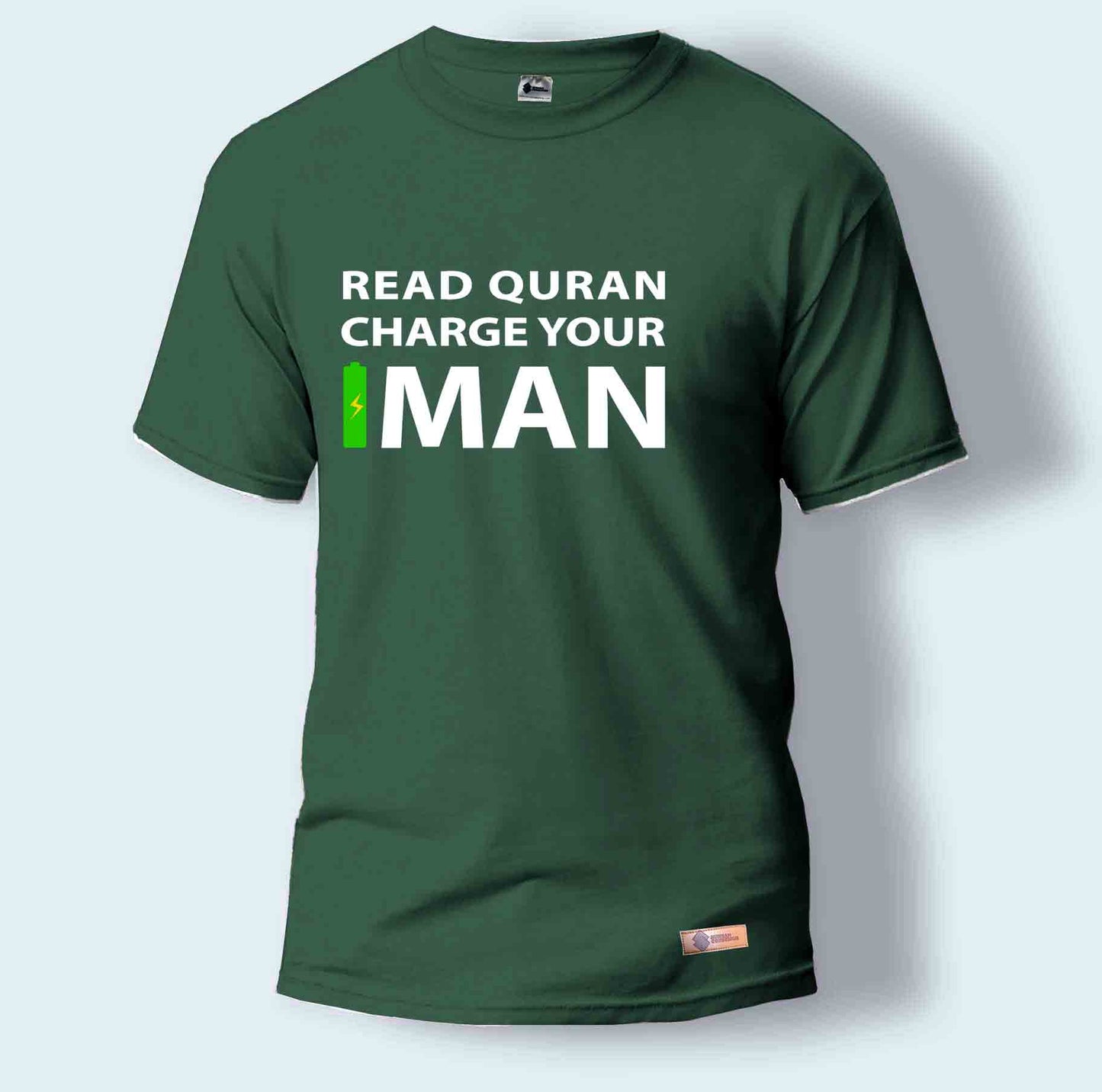 Read Quran Charge Your Iman | Round Neck T-Shirt for Men