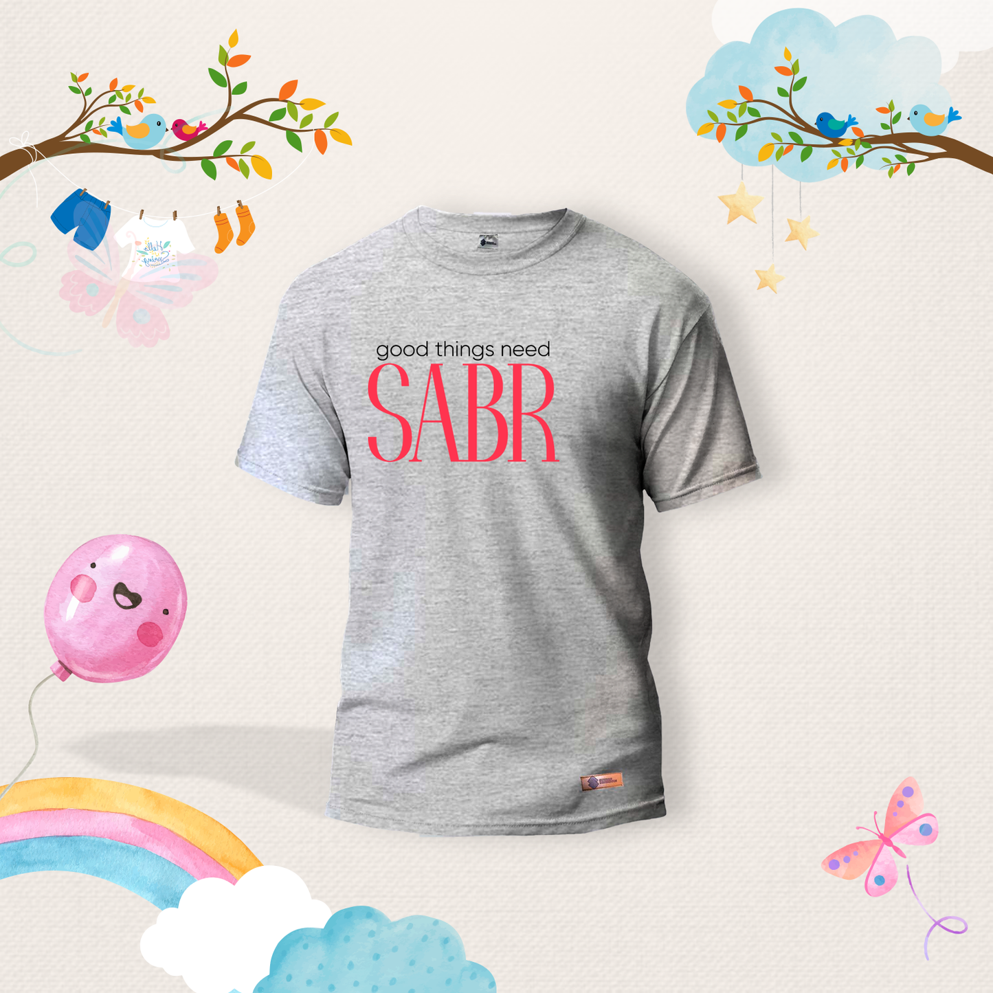 Good Things need Sabr Kids Shirts