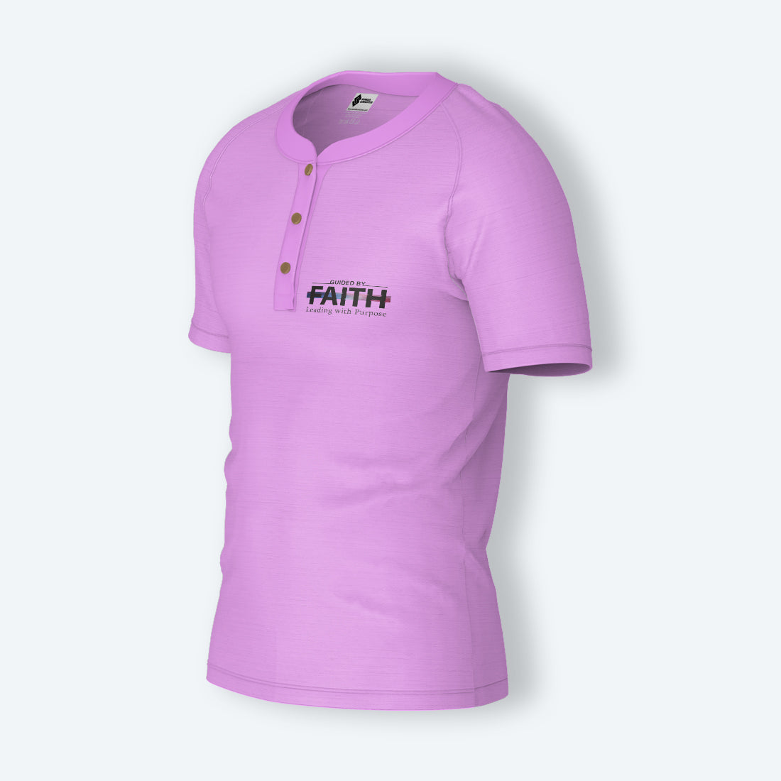 Guided By Faith Leading with Purpose Henley Shirt