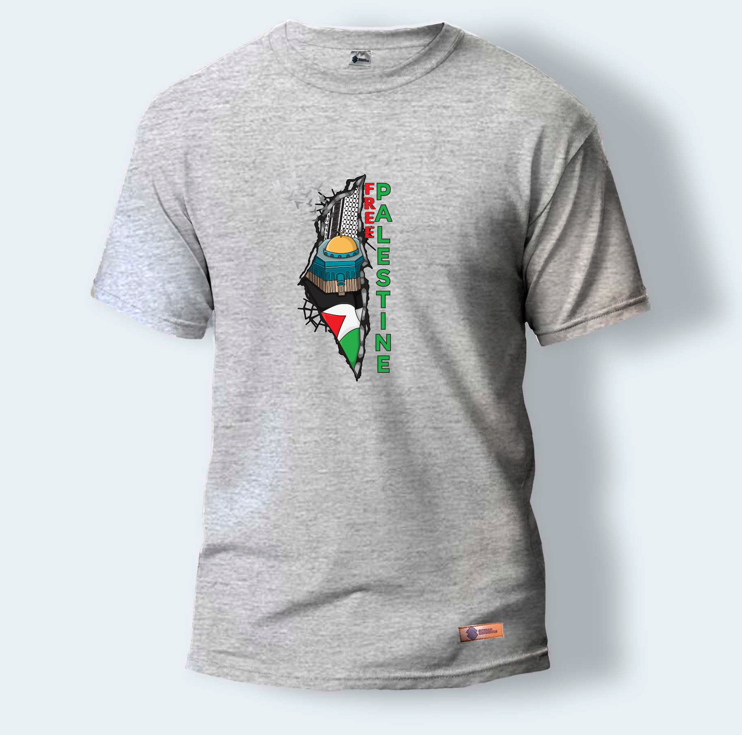 Free Palestine | Round Neck T-Shirt for Men