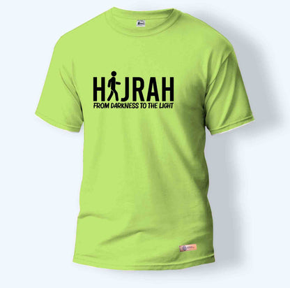 Hijrah From Darkness To The Light | Round Neck T-Shirt for Men
