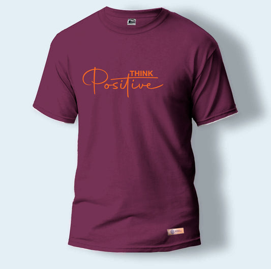 Think Positive | Round Neck T-Shirt for Men