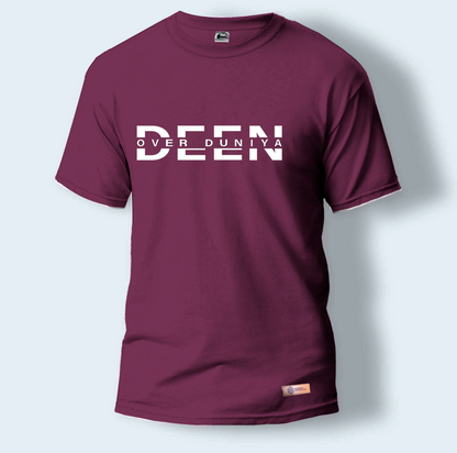 Deen Over Duniya | Round Neck T-Shirt for Men