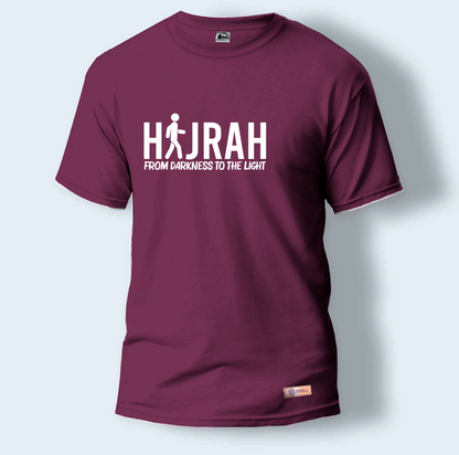 Hijrah From Darkness To The Light | Round Neck T-Shirt for Men