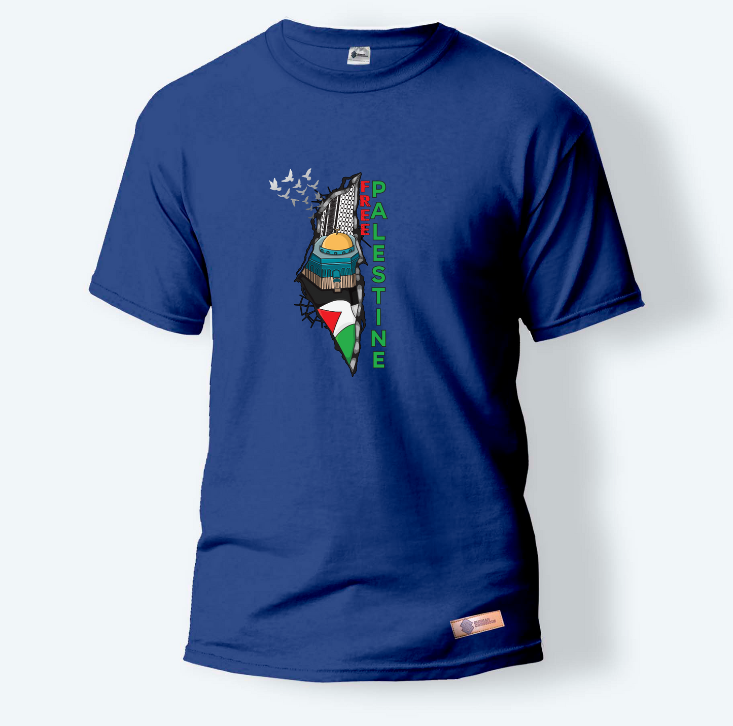 Free Palestine | Round Neck T-Shirt for Men