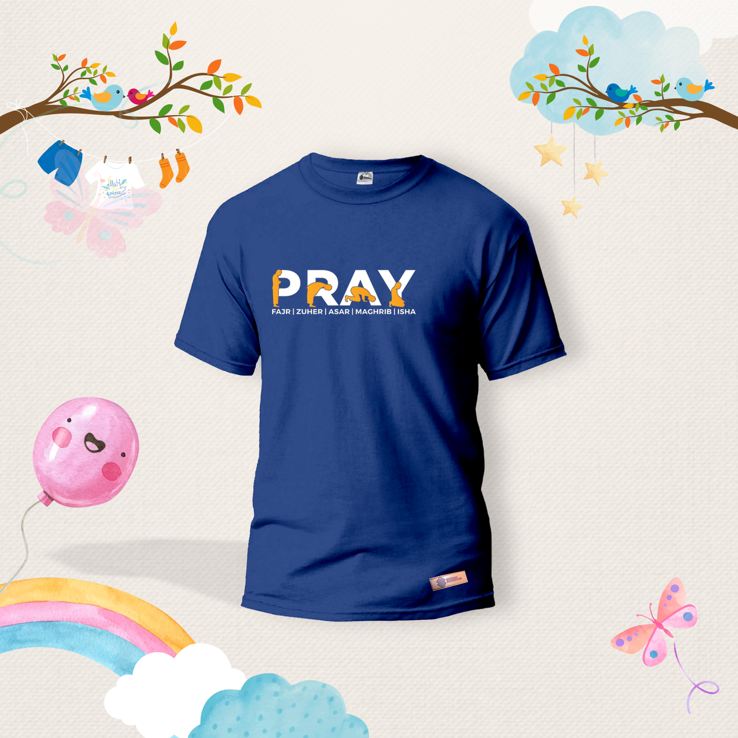 Pray Fajr | Zuher | Asar | Maghrib | Isha Kids Shirts