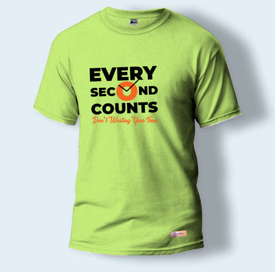 Every Second Counts | Round Neck T-Shirt for Men