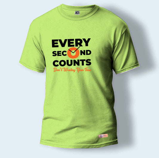 Every Second Counts | Round Neck T-Shirt for Men