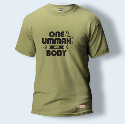 One Ummah One Body | Round Neck T-Shirt for Men