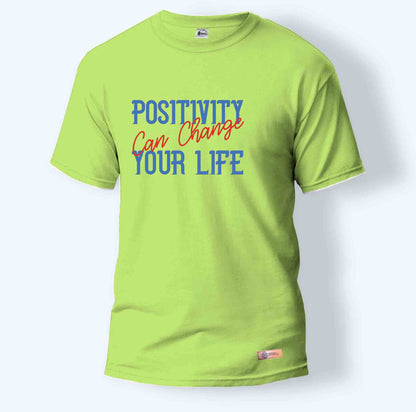 Positivity Can Change Your Life | Round Neck T-Shirt for Men