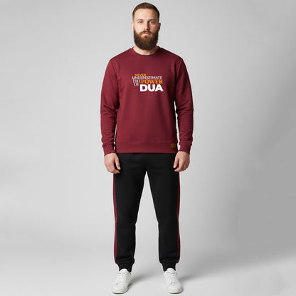 Maroon and Black Sweatshirt Tracksuit
