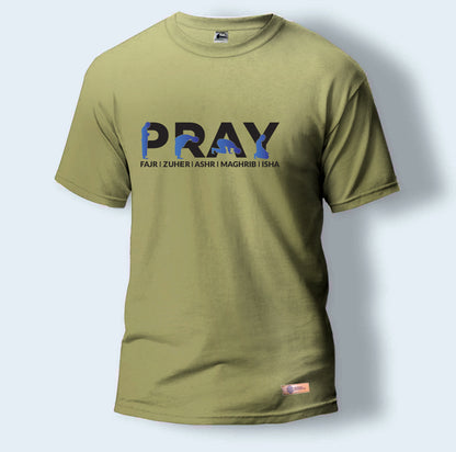 Pray Fajr, Zuher, Asar, Maghrib, Isha | Round Neck T-Shirt for Men