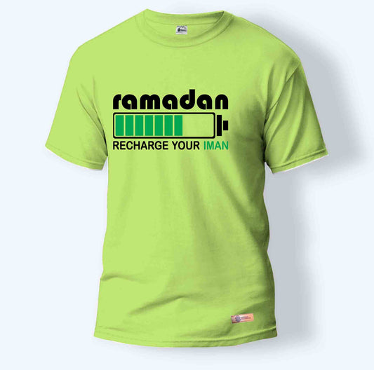 Ramadan Recharge Your Iman | Round Neck T-Shirt for Men