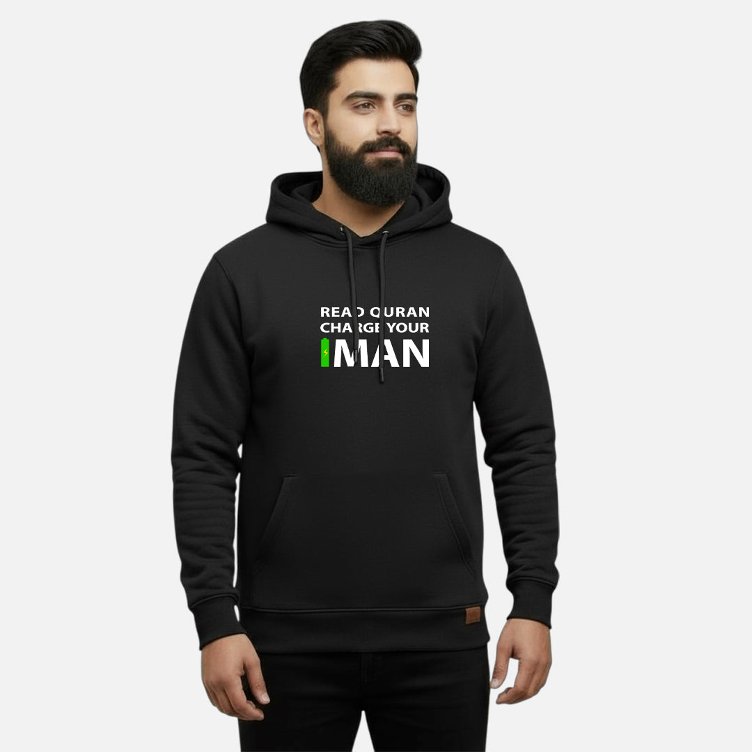 Read Quran Charge Your Iman | Kangaroo Hoodies