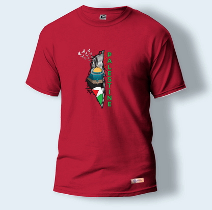 Free Palestine | Round Neck T-Shirt for Men