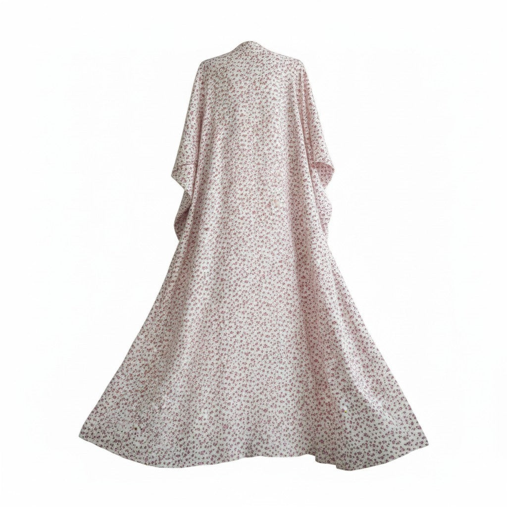 Pink Flowers | Printed Abaya