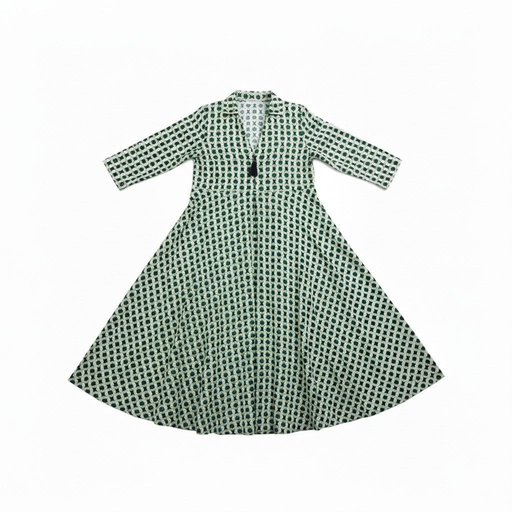 Green Flowers | Printed Abaya