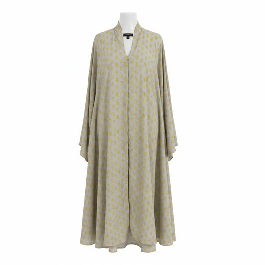 Beige| Printed Abaya