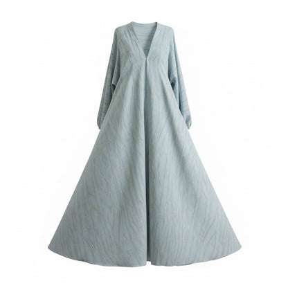 Silver Blue  | Printed Abaya