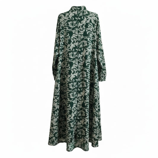 Elegant Green | Printed Abaya