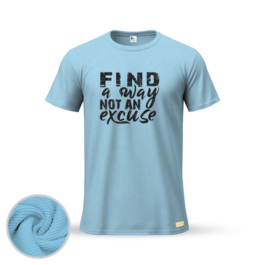 Find a Way Not an Excuse | Thermal Round Neck T-Shirt for Men