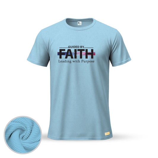 Guided By Faith Leading with Purpose  | Thermal Round Neck T-Shirt for Men