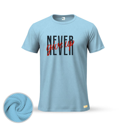Never Give Up  | Thermal Round Neck T-Shirt for Men