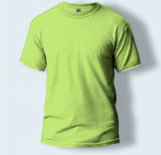Sunnah Conscious parrot green round neck t-shirt in premium breathable cotton for casual everyday wear.
