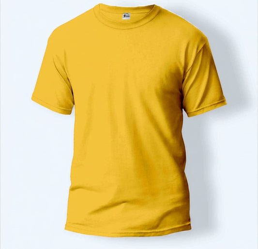 Sunnah Conscious yellow round neck t-shirt made from 100% breathable cotton for casual everyday wear.