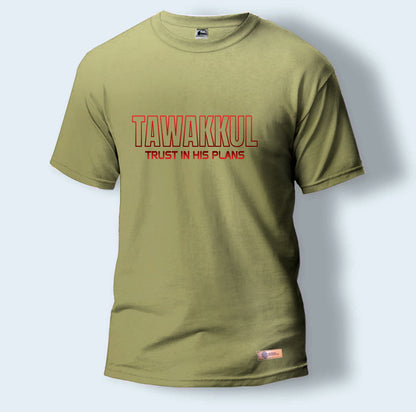 Tawakkul Trust In His Plans | Round Neck T-Shirt for Men